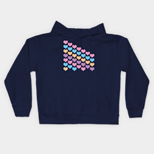 Heart Pattern in Pastel Kids Hoodie